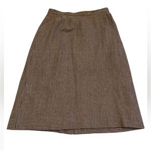 Vintage 60s/70s F. L. Romanelli Wool Blend Plaid Pencil Skirt 13/14